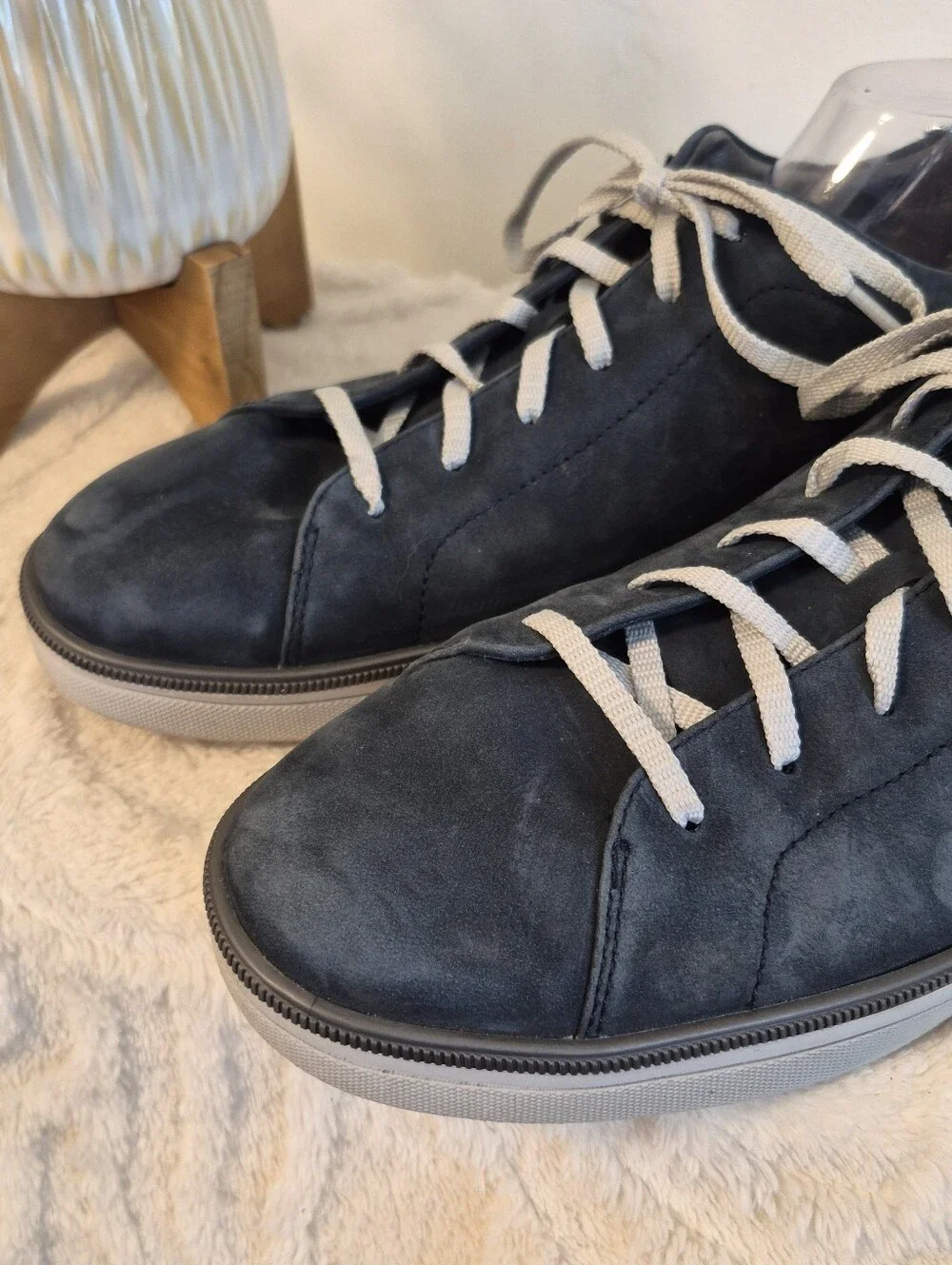 Johnston & Murphy XC4 Foust Sneakers Blue Leather Lace-Up Waterproof Men's Sz 12